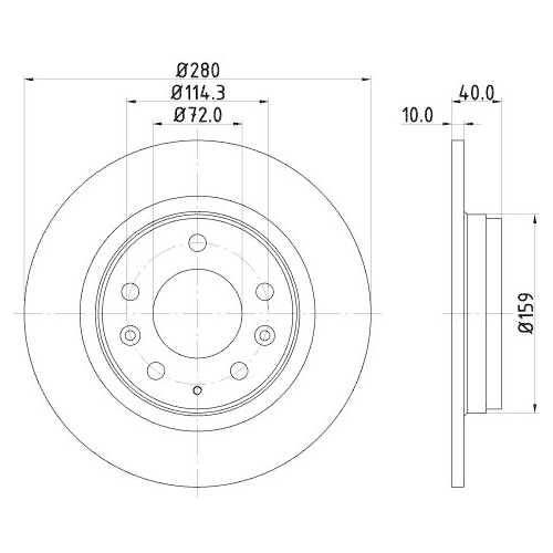 HELLA Bremsscheibe PRO 8DD 355 110-381