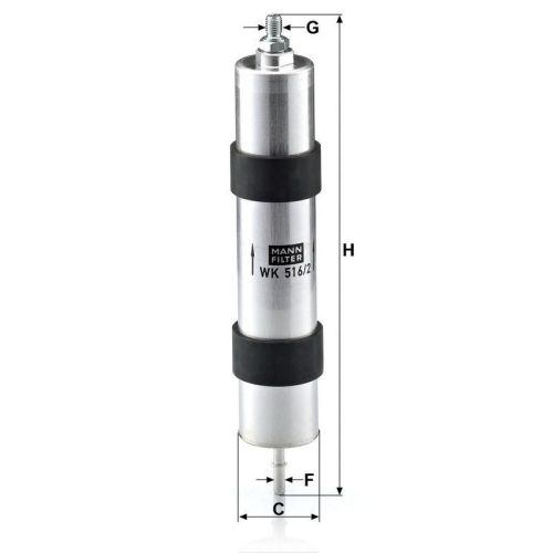 MANN-FILTER Kraftstofffilter WK 516/2