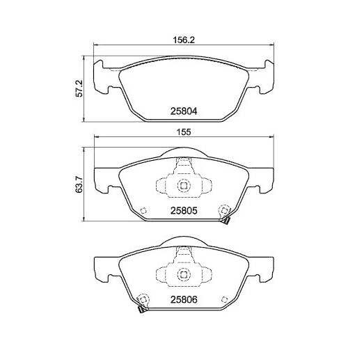 HELLA Bremsbelagsatz, Scheibenbremse 8DB 355 021-431