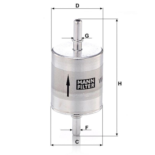 MANN-FILTER Kraftstofffilter WK 52/1