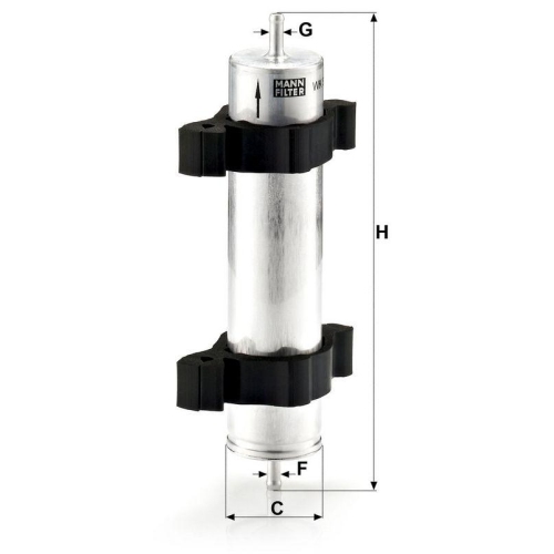 MANN-FILTER Kraftstofffilter WK 521/2