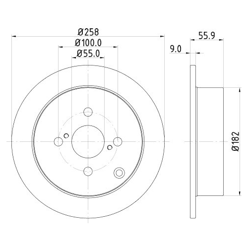 HELLA Bremsscheibe PRO 8DD 355 110-471