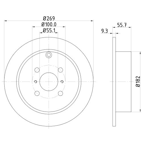 HELLA Bremsscheibe PRO 8DD 355 110-491