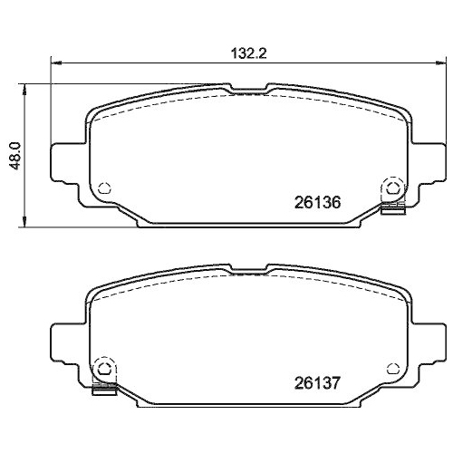 HELLA Bremsbelagsatz, Scheibenbremse 8DB 355 040-251