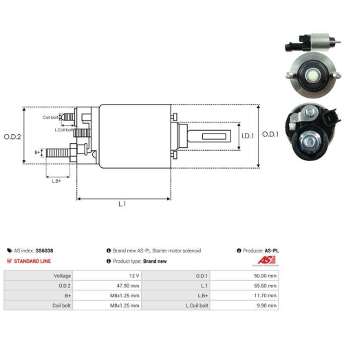 AS-PL Magnetschalter, Starter AS SS6038