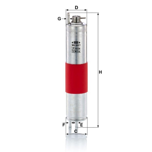 MANN-FILTER Kraftstofffilter WK 532/1