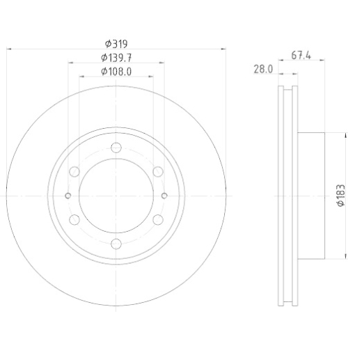 HELLA Bremsscheibe 8DD 355 126-771