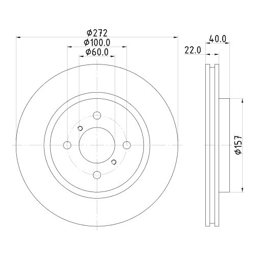 HELLA Bremsscheibe PRO 8DD 355 119-471