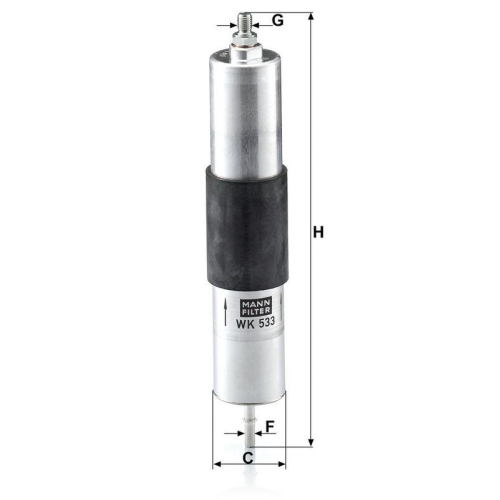 MANN-FILTER Kraftstofffilter WK 533