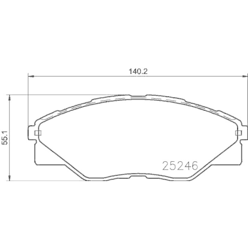 HELLA Bremsbelagsatz, Scheibenbremse 8DB 355 019-811