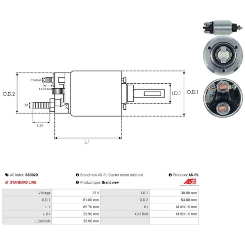 AS-PL Magnetschalter, Starter AS SS9029