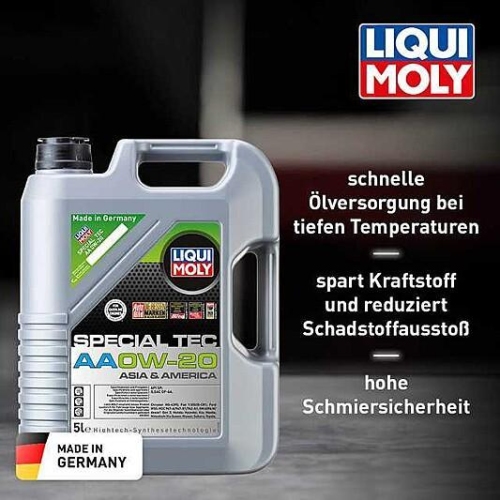 LIQUI MOLY Special Tec AA 0W-20 Motor-&Ouml;l, Motoren&ouml;l Leichtlauf 9734 - 5 Liter