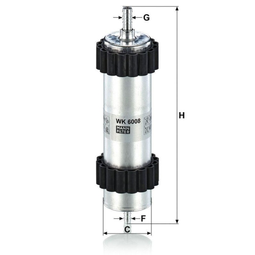 MANN-FILTER Kraftstofffilter WK 6008