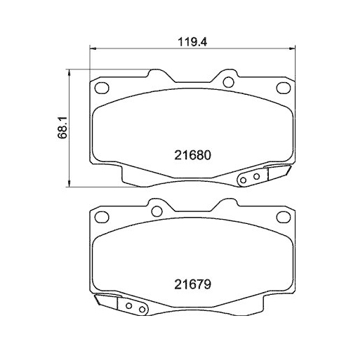 HELLA Bremsbelagsatz, Scheibenbremse 8DB 355 020-811