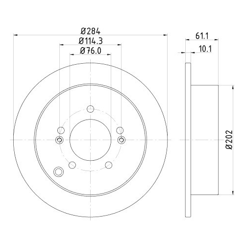 HELLA Bremsscheibe 8DD 355 111-421