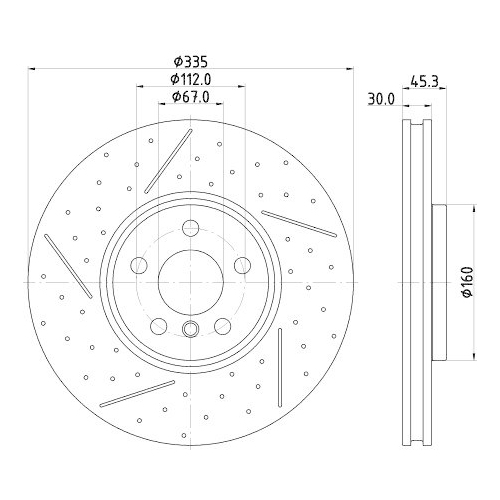 HELLA Bremsscheibe PRO HC 8DD 355 133-091