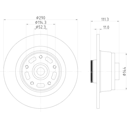 HELLA Bremsscheibe PRO 8DD 355 133-311