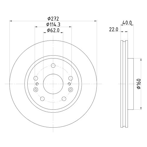 HELLA Bremsscheibe PRO 8DD 355 134-651