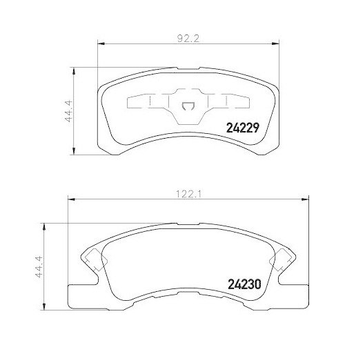HELLA Bremsbelagsatz, Scheibenbremse 8DB 355 012-051