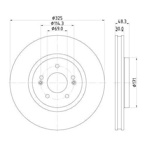 HELLA Bremsscheibe PRO 8DD 355 134-721