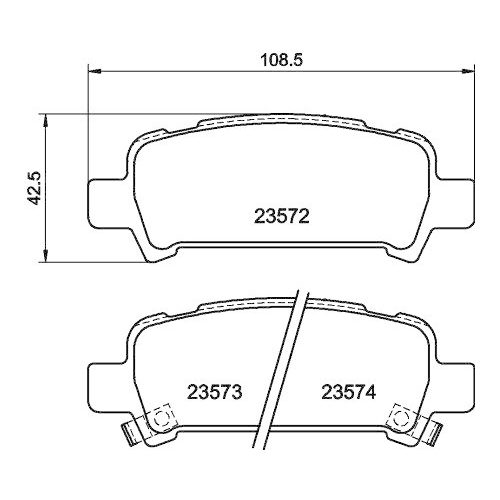 HELLA Bremsbelagsatz, Scheibenbremse 8DB 355 009-401