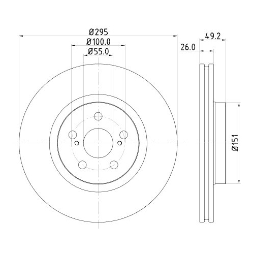 HELLA Bremsscheibe PRO 8DD 355 111-651