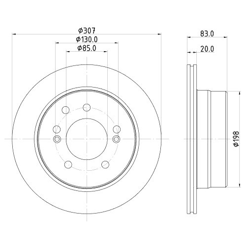 HELLA Bremsscheibe PRO 8DD 355 134-921
