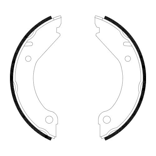 HELLA Bremsbackensatz, Feststellbremse 8DA 355 050-021