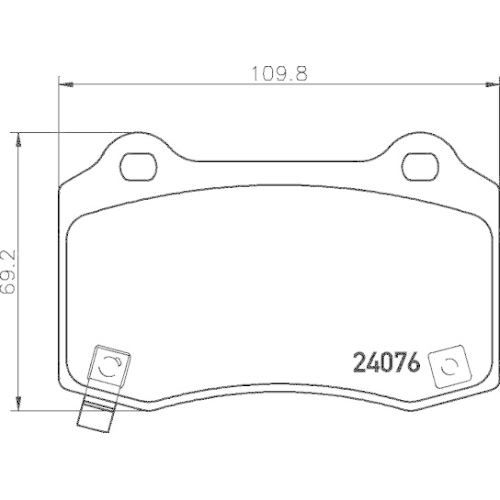 HELLA Bremsbelagsatz, Scheibenbremse 8DB 355 014-211