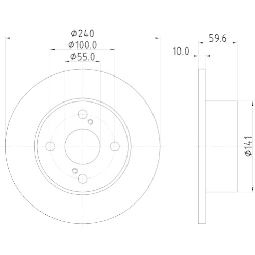 HELLA Bremsscheibe 8DD 355 111-711