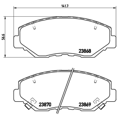 BREMBO Bremsbelagsatz, Scheibenbremse XTRA LINE P 28 035X