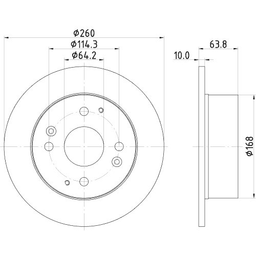 HELLA Bremsscheibe 8DD 355 112-011