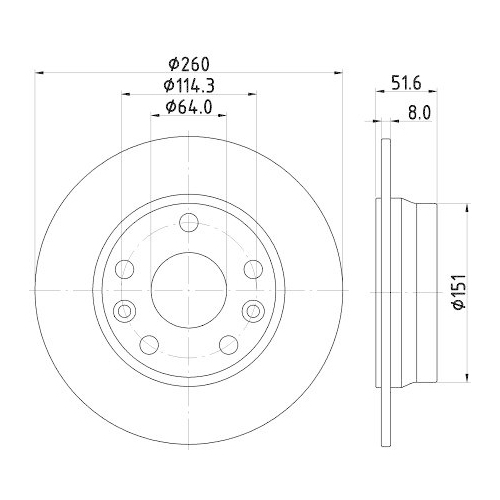 HELLA Bremsscheibe PRO 8DD 355 134-781