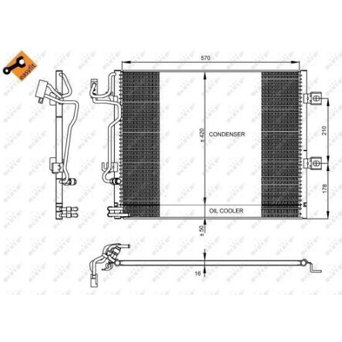 NRF Kondensator, Klimaanlage EASY FIT 350223