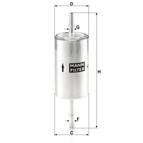 MANN-FILTER Kraftstofffilter WK 614/46