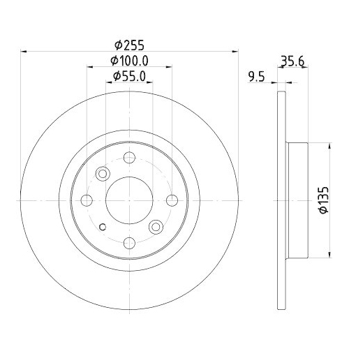 HELLA Bremsscheibe PRO 8DD 355 134-831