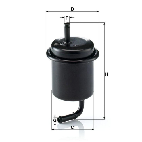 MANN-FILTER Kraftstofffilter WK 614/47