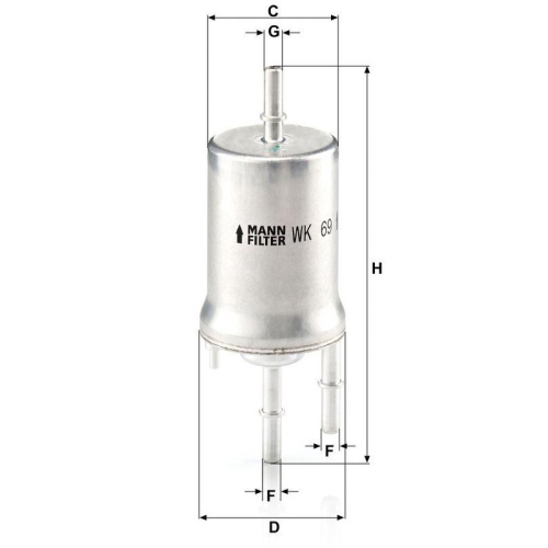 MANN-FILTER Kraftstofffilter WK 69