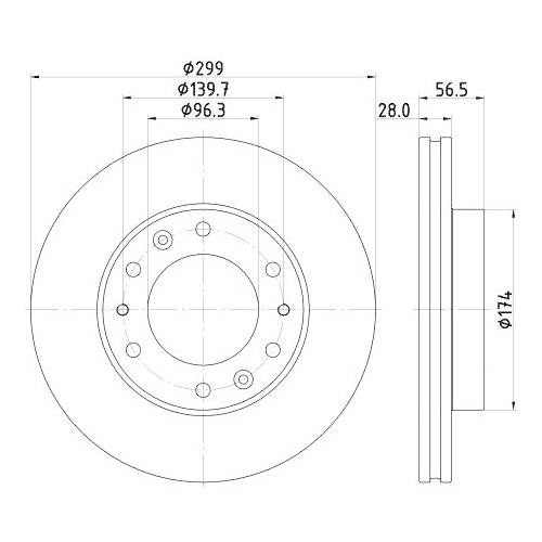 HELLA Bremsscheibe PRO High Carbon 8DD 355 134-821