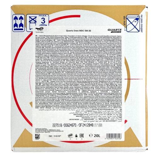 Motor&ouml;l Motoren&ouml;l Total Quartz Ineo MDC 5W-30 20 Liter BAG-IN Box 227018