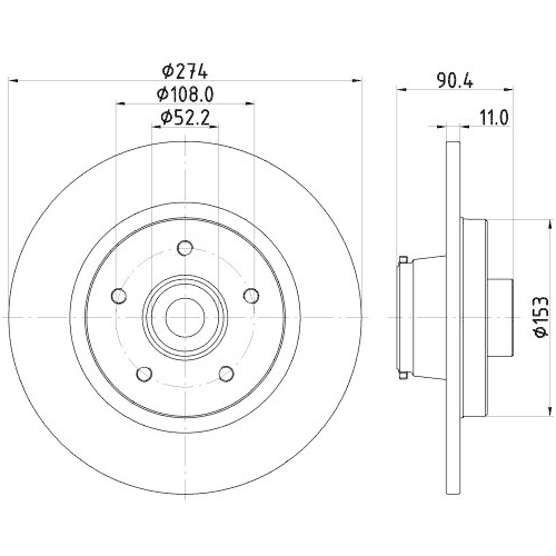 HELLA Bremsscheibe PRO 8DD 355 133-851