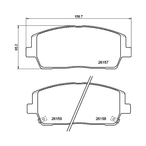 HELLA Bremsbelagsatz, Scheibenbremse 8DB 355 040-011