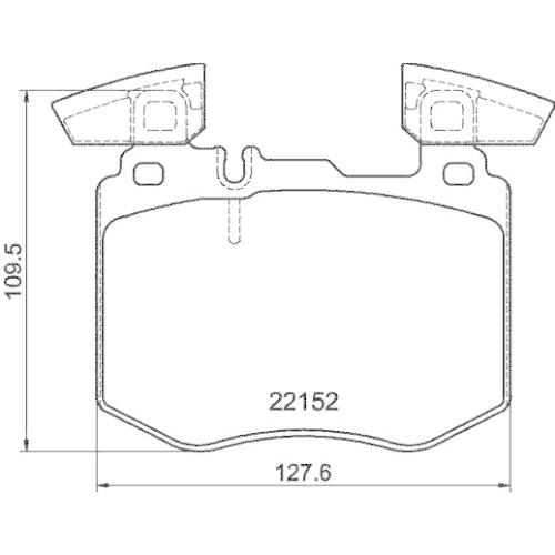 HELLA Bremsbelagsatz, Scheibenbremse 8DB 355 039-981