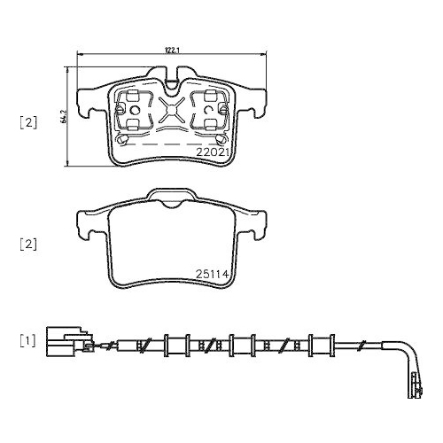 HELLA Bremsbelagsatz, Scheibenbremse 8DB 355 021-561