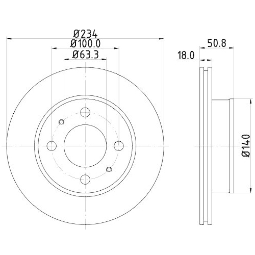 HELLA Bremsscheibe 8DD 355 112-761