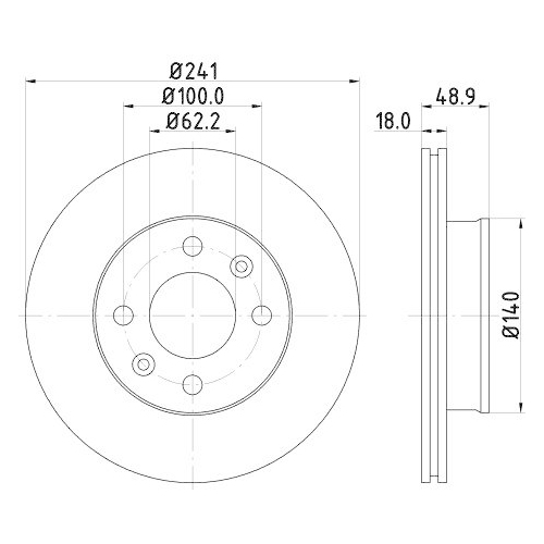 HELLA Bremsscheibe 8DD 355 112-791