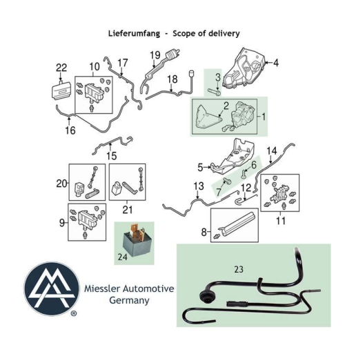 Kompressor Luftfederung 2462-01-8650 Miessler Automotive