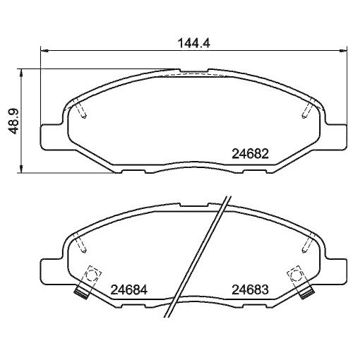 HELLA Bremsbelagsatz, Scheibenbremse 8DB 355 014-371