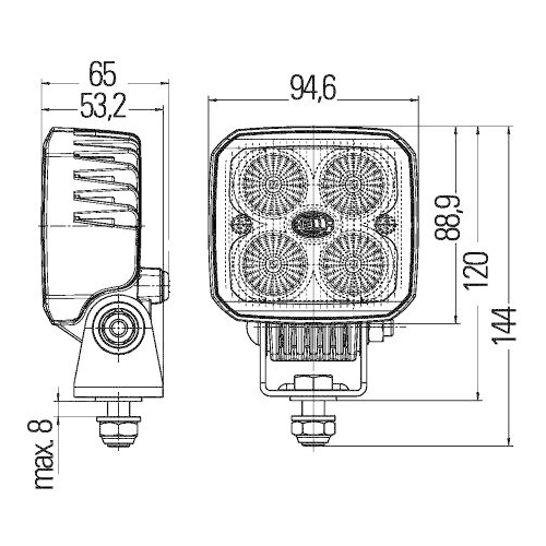 HELLA Arbeitsscheinwerfer 1GA 996 284-091