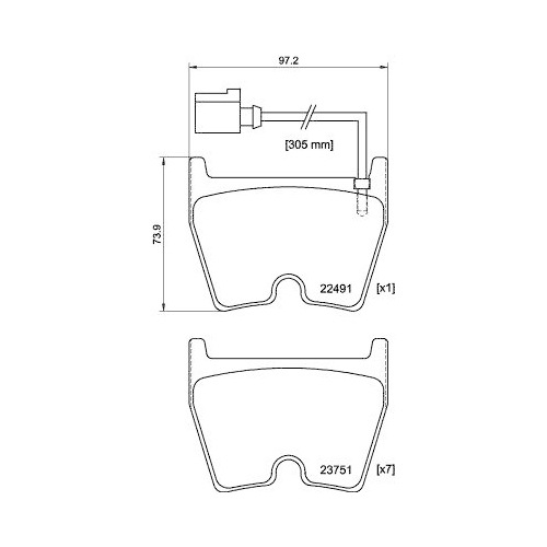HELLA Bremsbelagsatz, Scheibenbremse 8DB 355 025-171